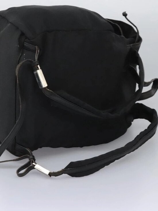 GUCCI Backpack Nylon Black Auth 117288